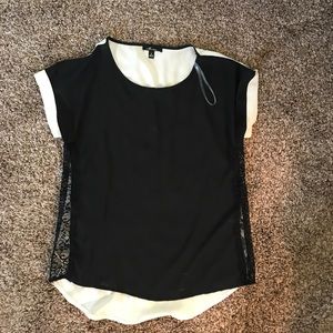 Never worn black and white top